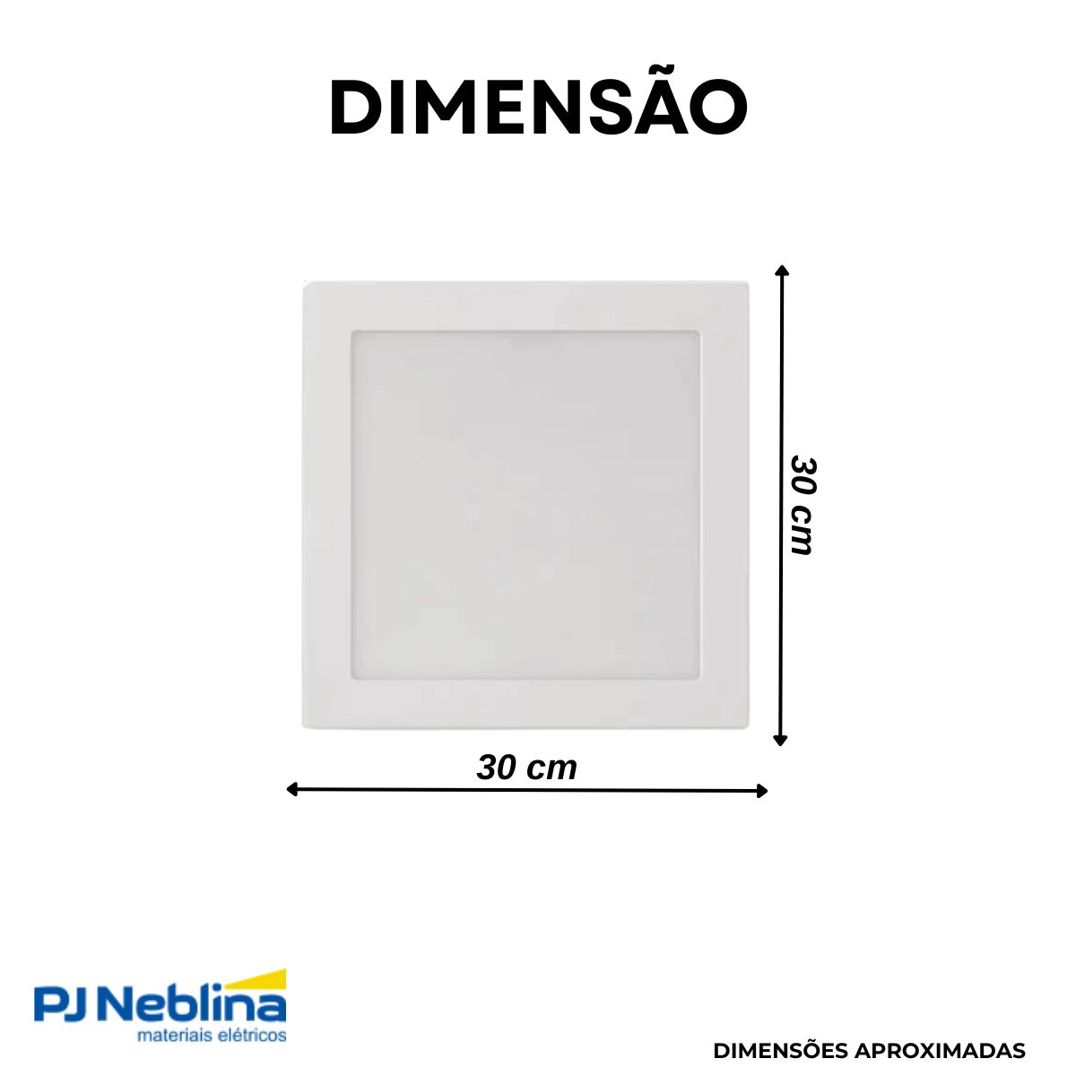 Luminária Painel Led Embutir Quadrado Branco 34W Bivolt 3000K Branco Quente 4100Lm - Philips