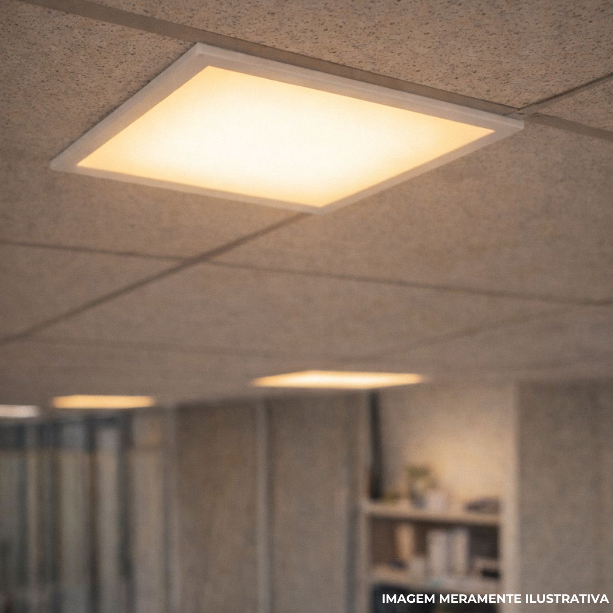 Luminária Painel Led Embutir Quadrado Branco 36W Bivolt 6500K Branco Frio 3600Lm Difusor Poliestireno - Ledvance