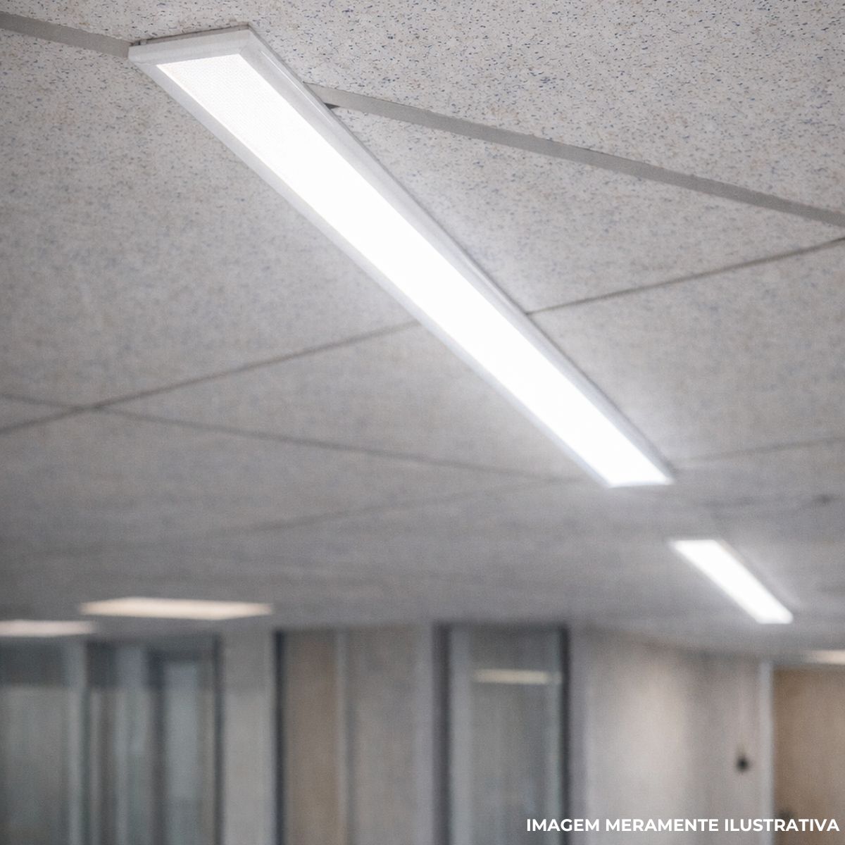 Luminária Painel Led Embutir Retangular Branco 36W Bivolt 4000K Branco Neutro 3600Lm Difusor Poliestireno - Ledvance