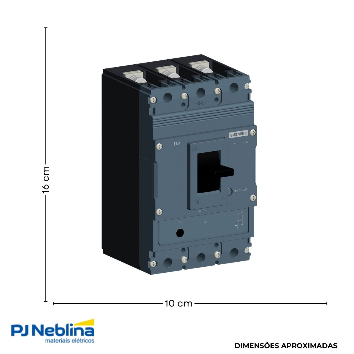 Disjuntor Caixa Moldada Tripolar 80-100A 25Ka 380/415V 50Hz - Siemens