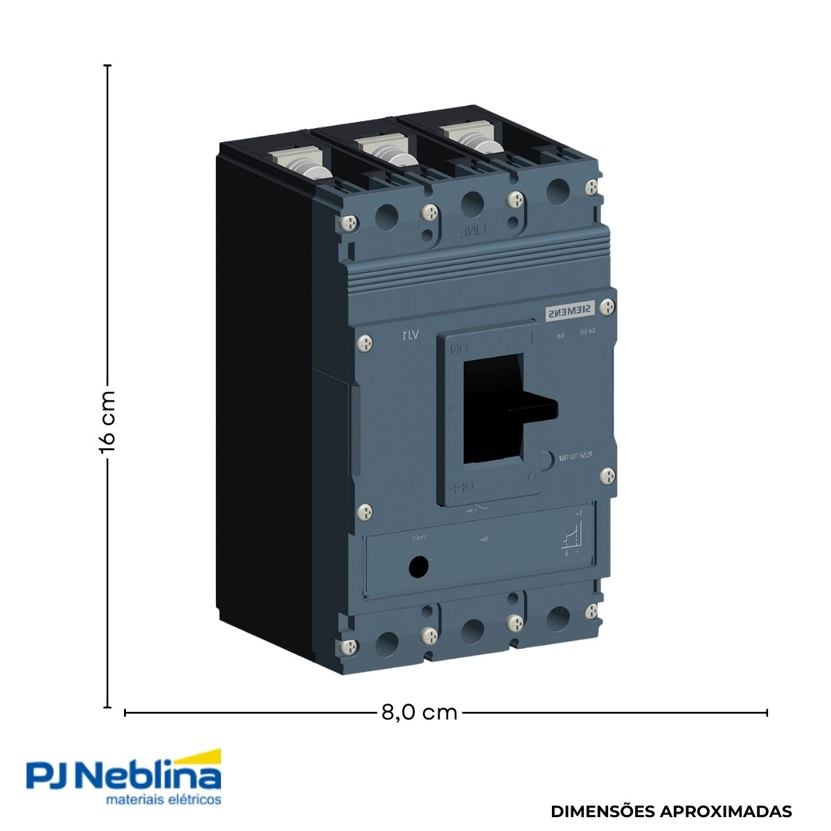 Disjuntor Caixa Moldada Tripolar 100-125A 36Ka 380/415V 50Hz - Siemens