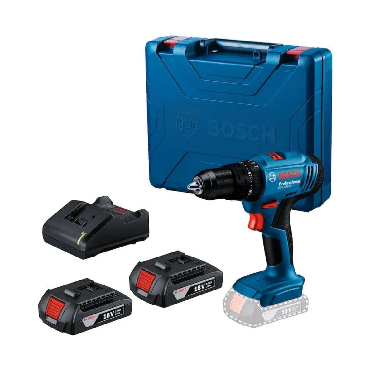 Parafusadeira E Furadeira Impacto 1/2 (13Mm) Bateria GSB 183-Li 18V Bosch