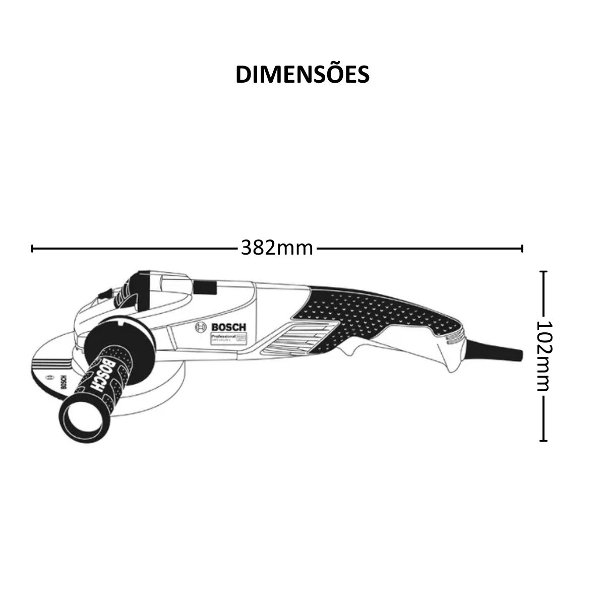 Esmerilhadeira Angular 5 Polegadas 125mm 1800W 220V 11500Rpm 06017A31E0-000 - Bosch