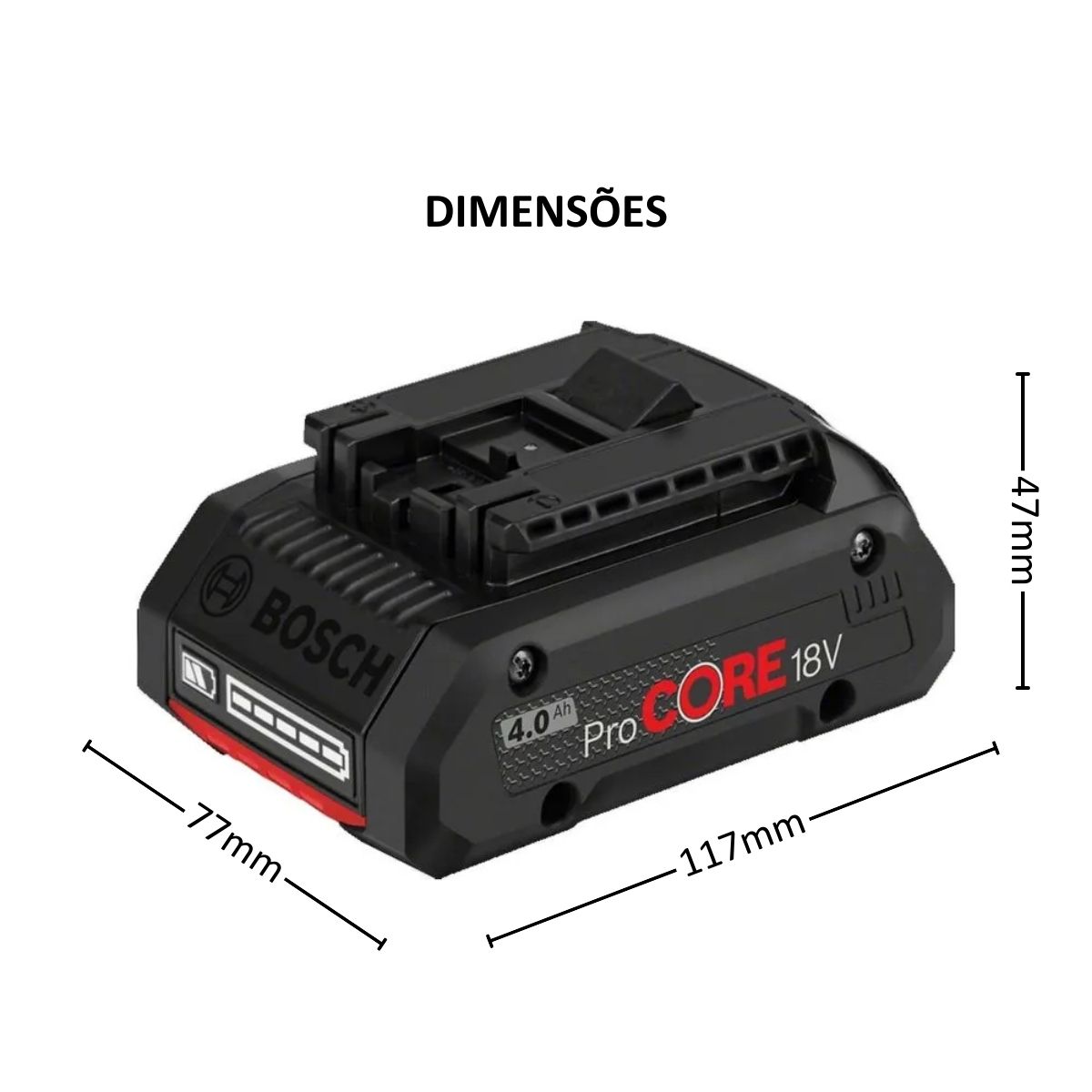 Bateria De Ions De Lítio 18V Procore 4,0Ah 1600A016GB-000 - Bosch