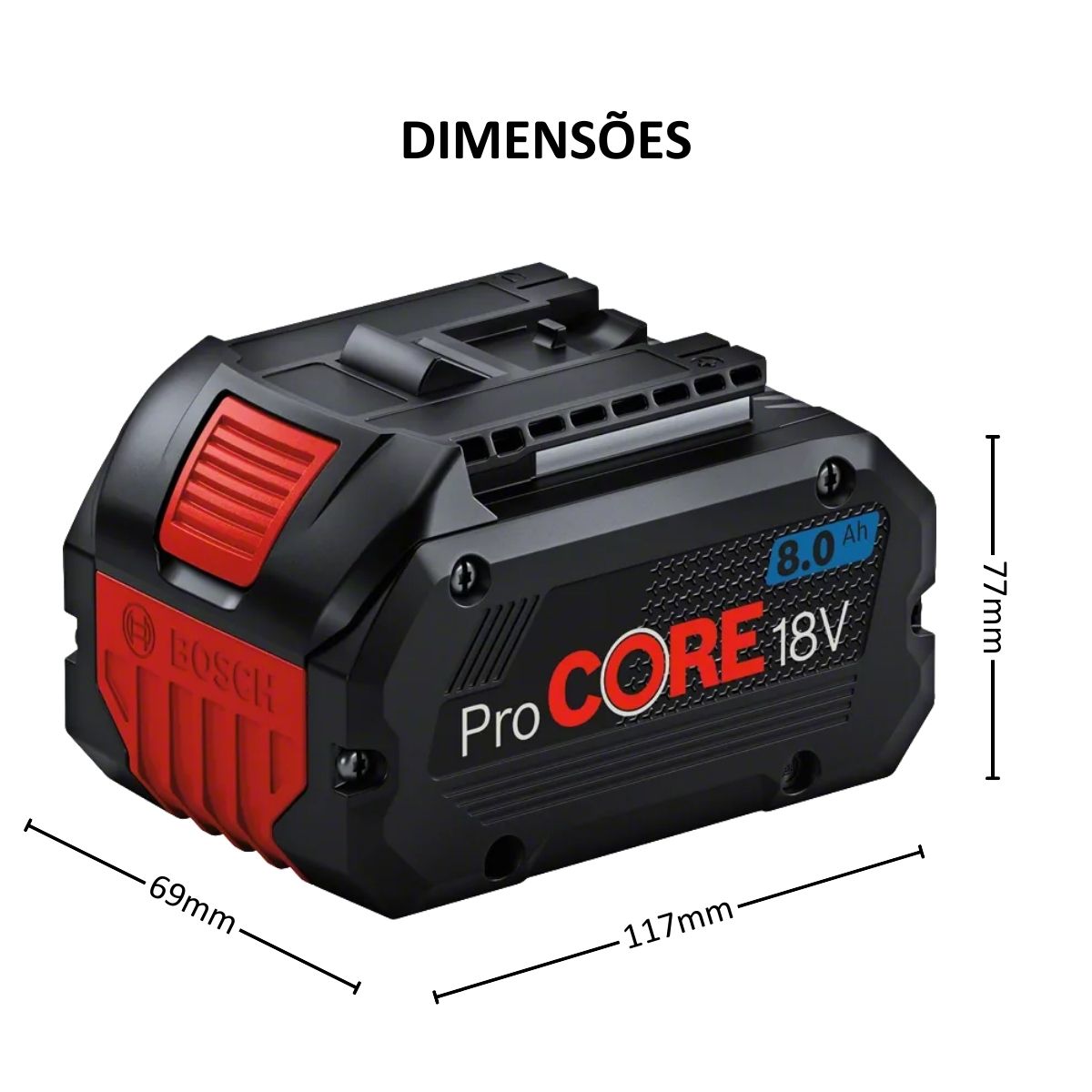 Bateria De Ions De Lítio 18V Procore 8,0Ah 1600A016GK-000 - Bosch