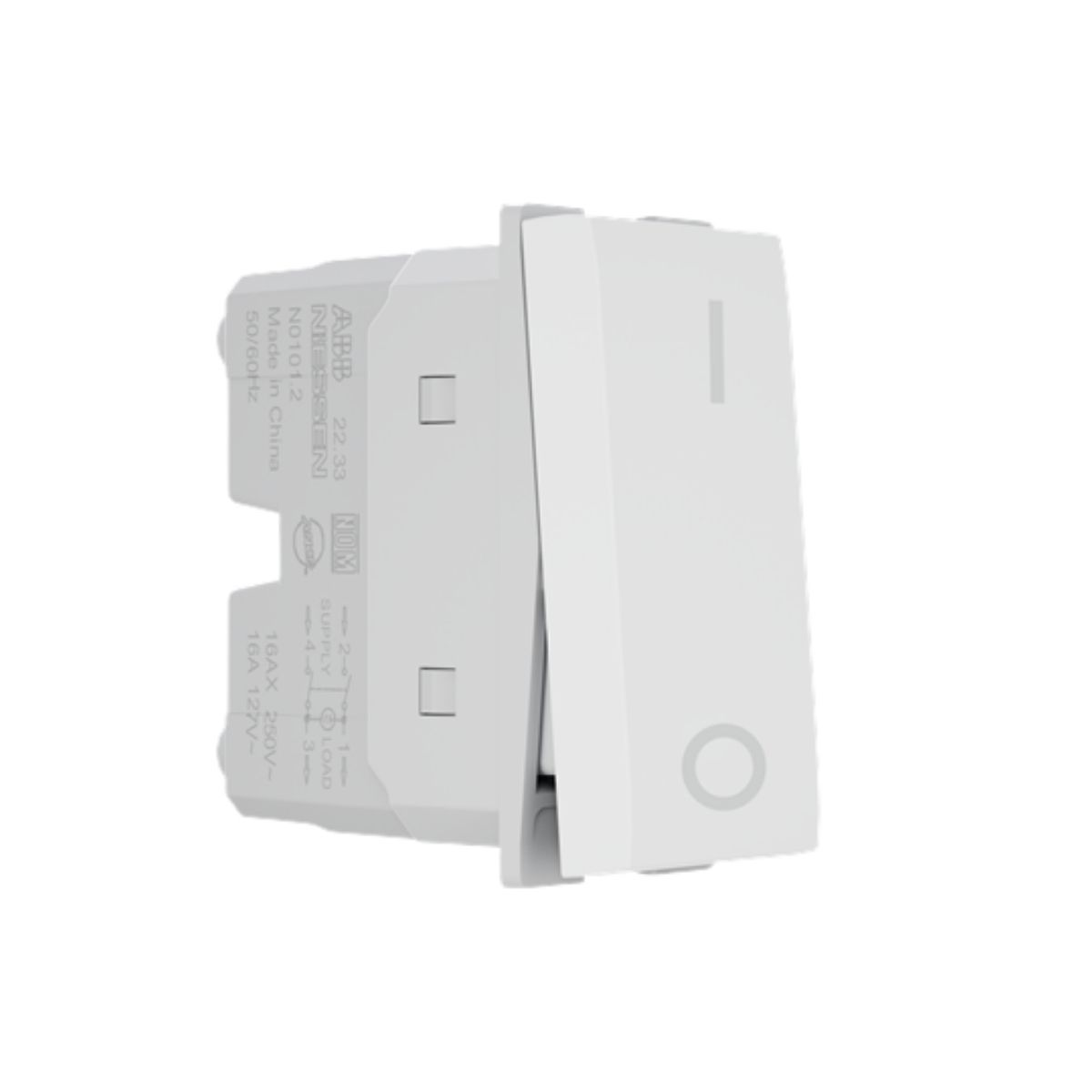 Modulo Interruptor Bipolar Simples 1 Módulos 16A 250V Branco Origen - Abb