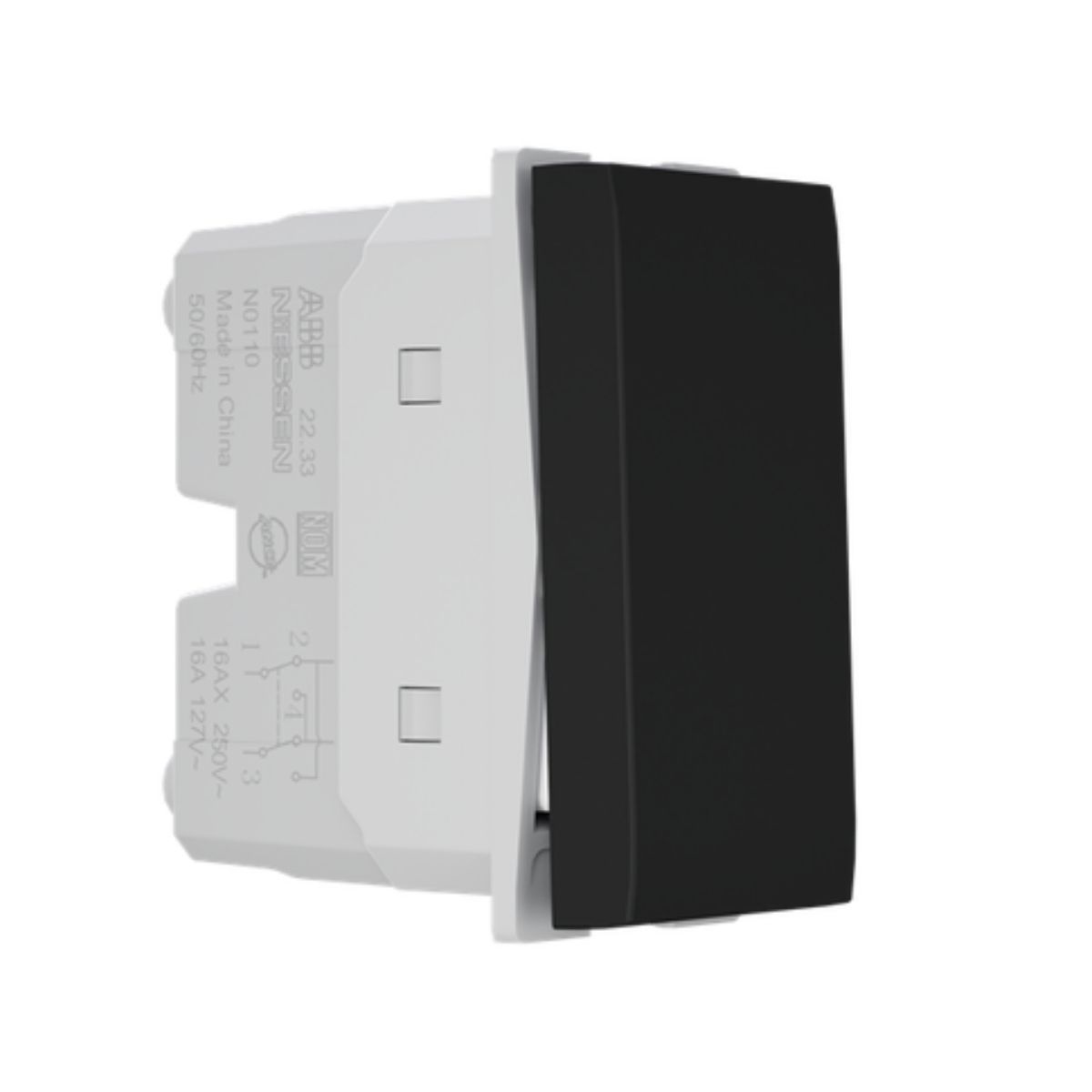 Modulo Interruptor Intermediário 1 Modulo 16A 250V Preto Origen - Abb