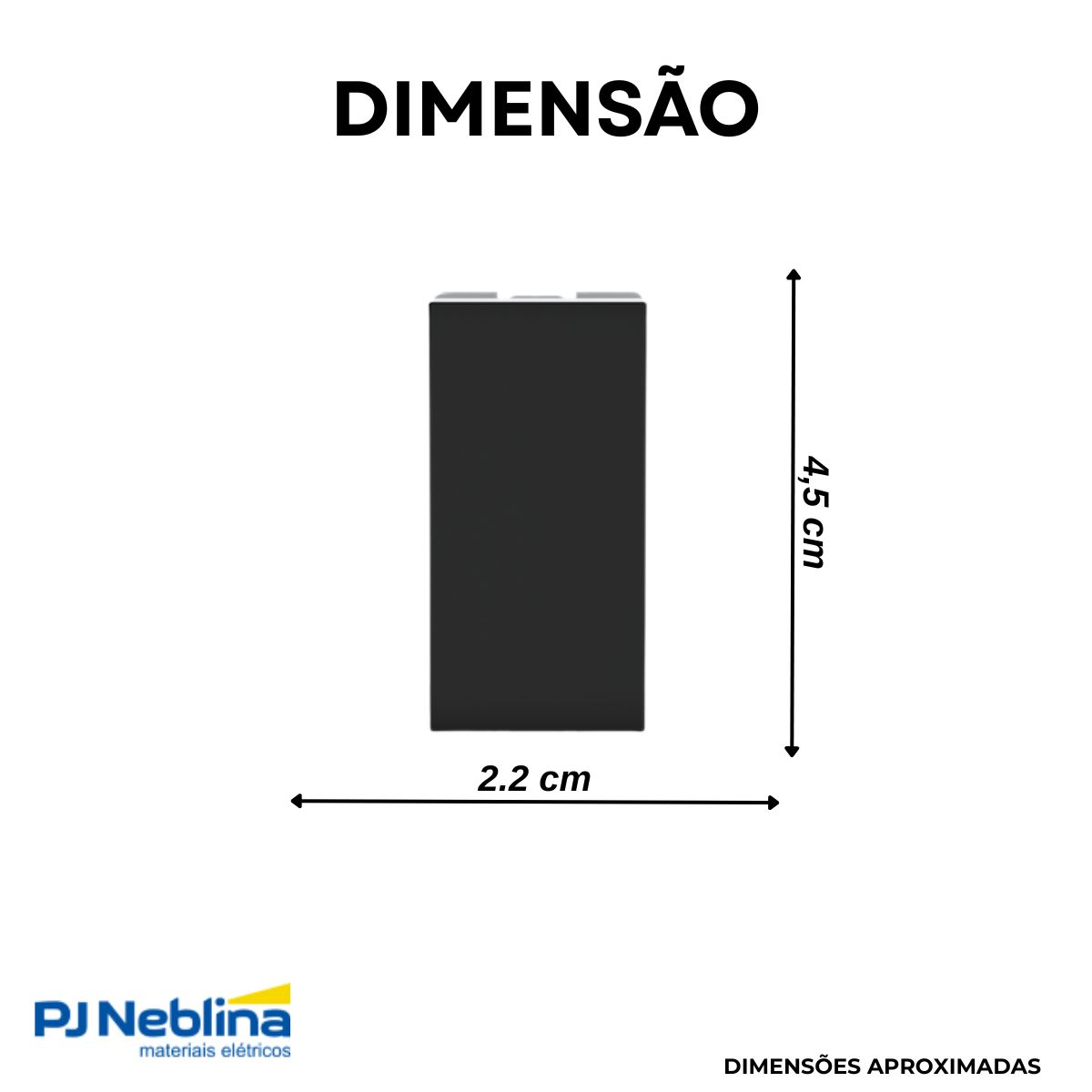 Modulo Interruptor Intermediário 1 Modulo 16A 250V Preto Origen - Abb