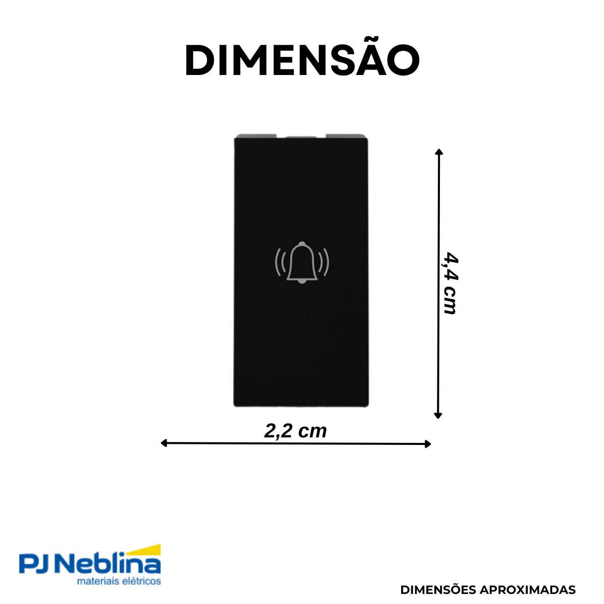Modulo Pulsador Campainha 1 Mod 10a 250v Pt Origen