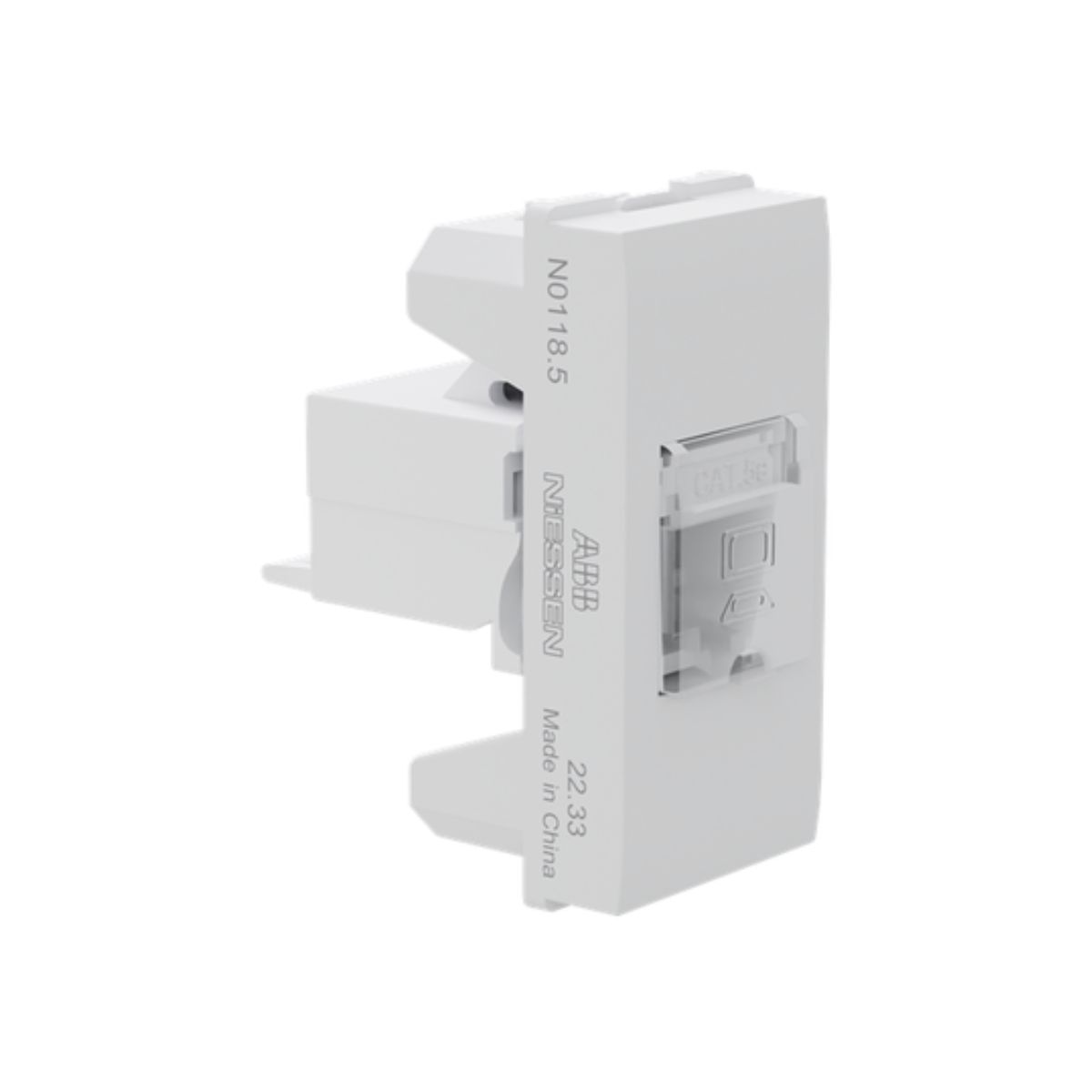 Módulo Tomada Rede Rj45 Cat5E (8 Fios) 1 Módulo Branco Origen - Abb