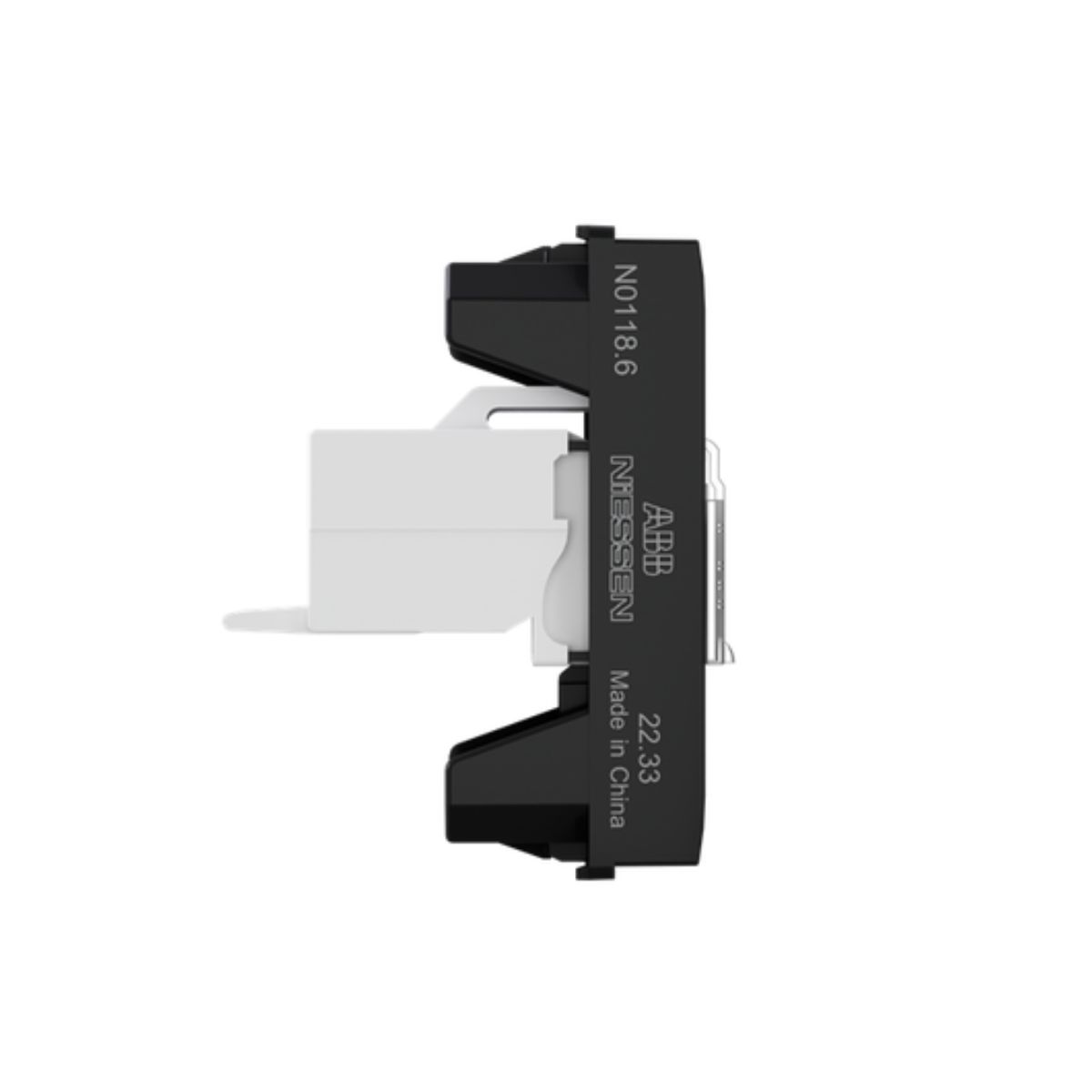 Modulo Tomada Rede Rj45 Cat6 (8 Fios) 1 Modulo Preto Origen - Abb