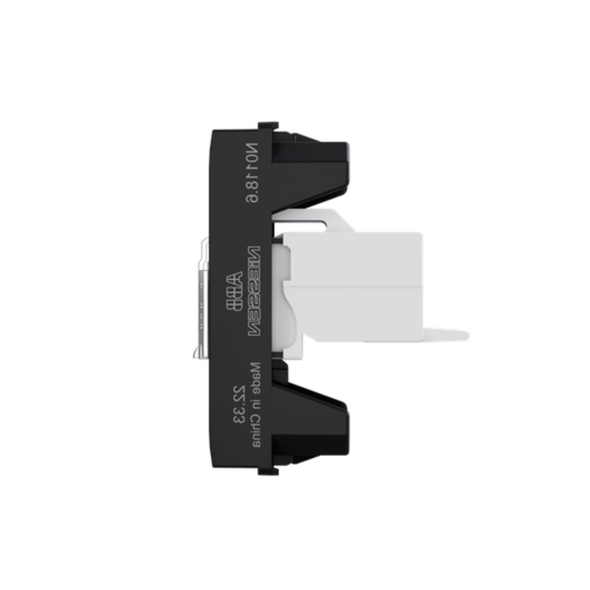 Modulo Tomada Rede Rj45 Cat6 (8 Fios) 1 Modulo Preto Origen - Abb
