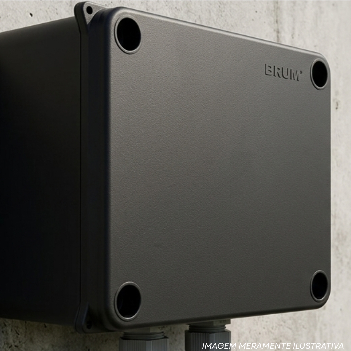 Caixa Passagem Termoplástica 150X110X70Mm Ip65 Preto - Brum