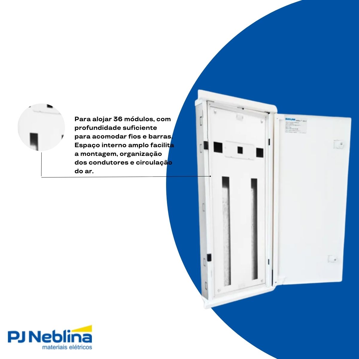 Quadro Distribuição Embutir V16036E 36 Disjuntores 160A Branco