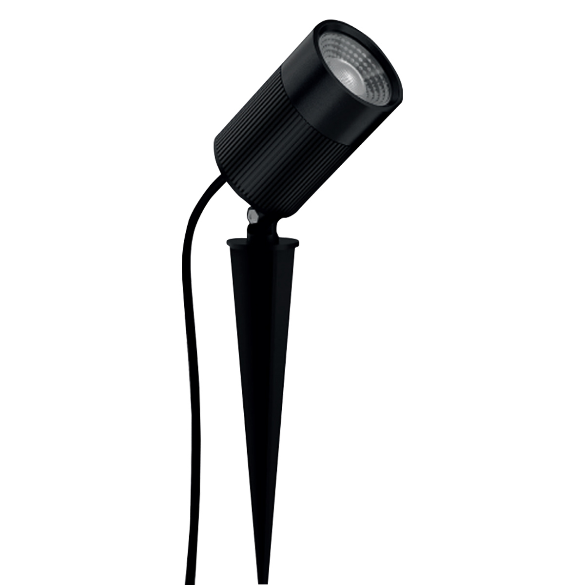 Luminária Espeto Led Jardim Redondo Preto 10W Bivolt Âmbar 80x54mm Avant