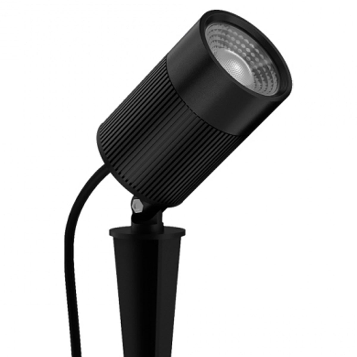 Luminária Espeto Led Jardim Redondo Preto 10W Bivolt Rgb 80x54mm Avant