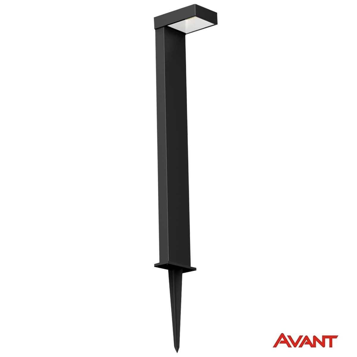 Luminária Espeto Led Jardim Quadrado Preto 10W Bivolt Rgb 140x83mm Avant