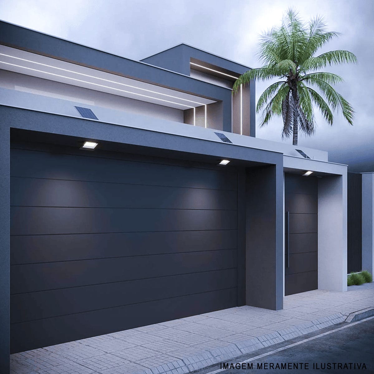 Refletor Solare Led Com Sensor Preto 25W Luz Branca 450Lm - Avant