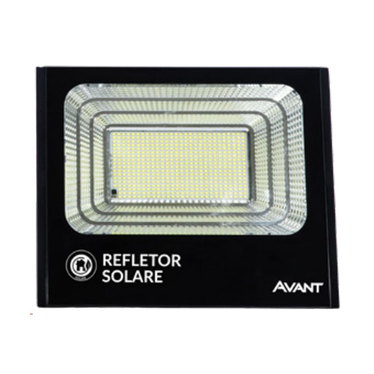 Luminária Refletor Solare Led Preto 200W 6500K Luz Branca 2250Lm Com Painel Avant