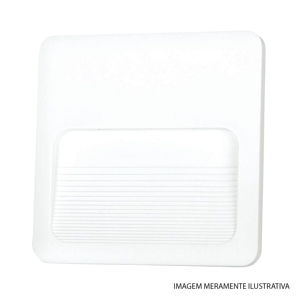 Luminária Balizador Led Embutir Quadrado Branco 2W Bivolt 3000K Luz Amarela 120Lm 25000H Avant