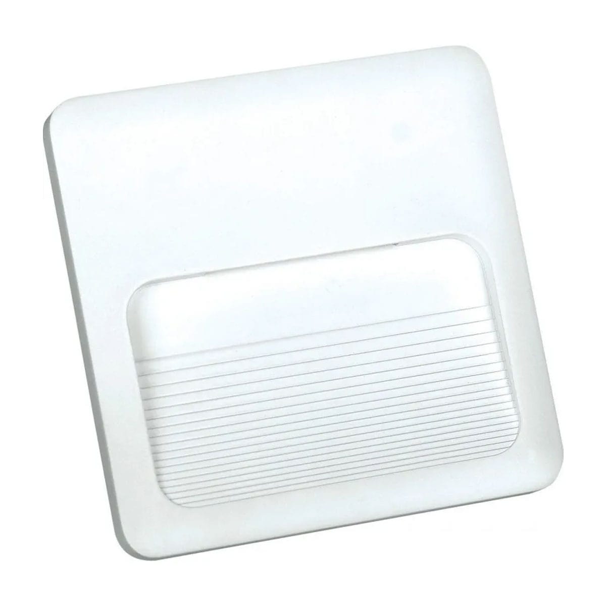 Luminária Balizador Led Embutir Quadrado Branco 2W Bivolt 3000K Luz Amarela 120Lm 25000H Avant