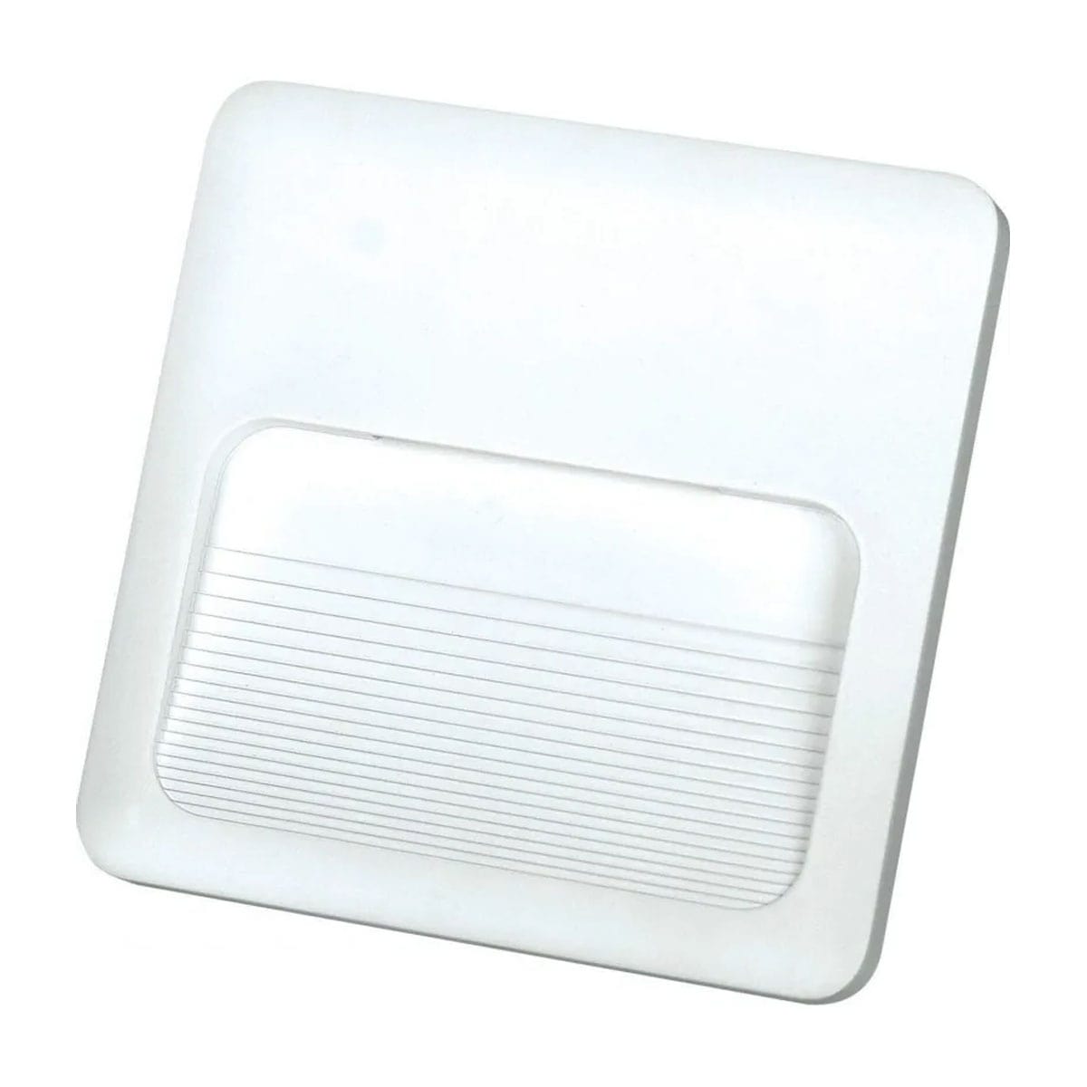 Luminária Balizador Led Embutir Quadrado Branco 2W Bivolt 3000K Luz Amarela 120Lm 25000H Avant