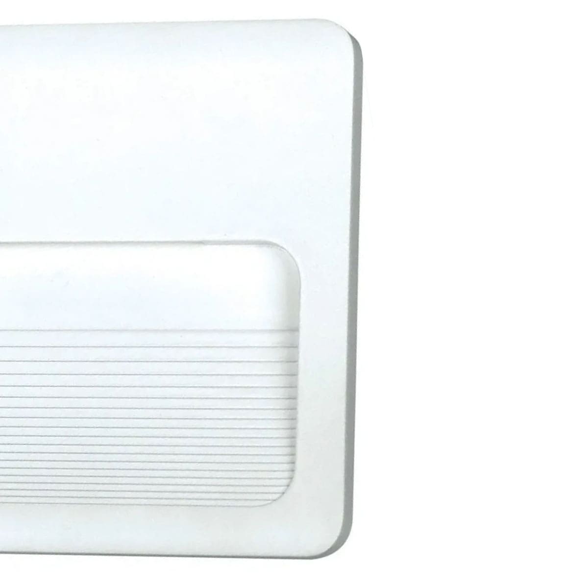 Luminária Balizador Led Embutir Quadrado Branco 2W Bivolt 3000K Luz Amarela 120Lm 25000H Avant