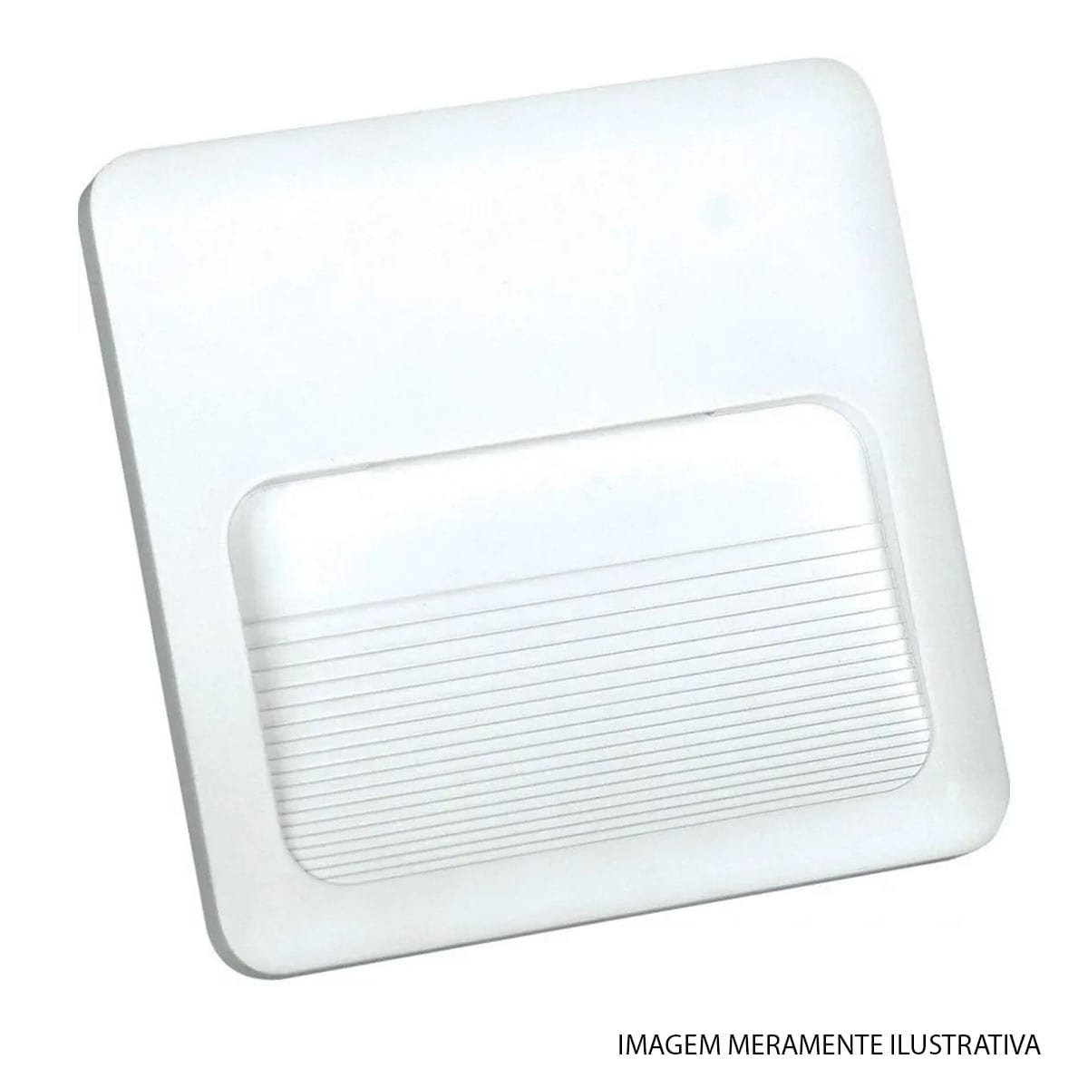 Luminária Balizador Led Embutir Quadrado Branco 2W Bivolt 6500K Luz Branca 120Lm Avant