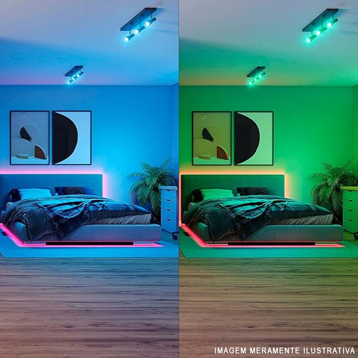 Lâmpada Led Dicróica Par16 5W Bivolt Gu10 2700K-6500K/Rgb Luz Amarela/Neutra/Branca/Color 450Lm 38G Avant