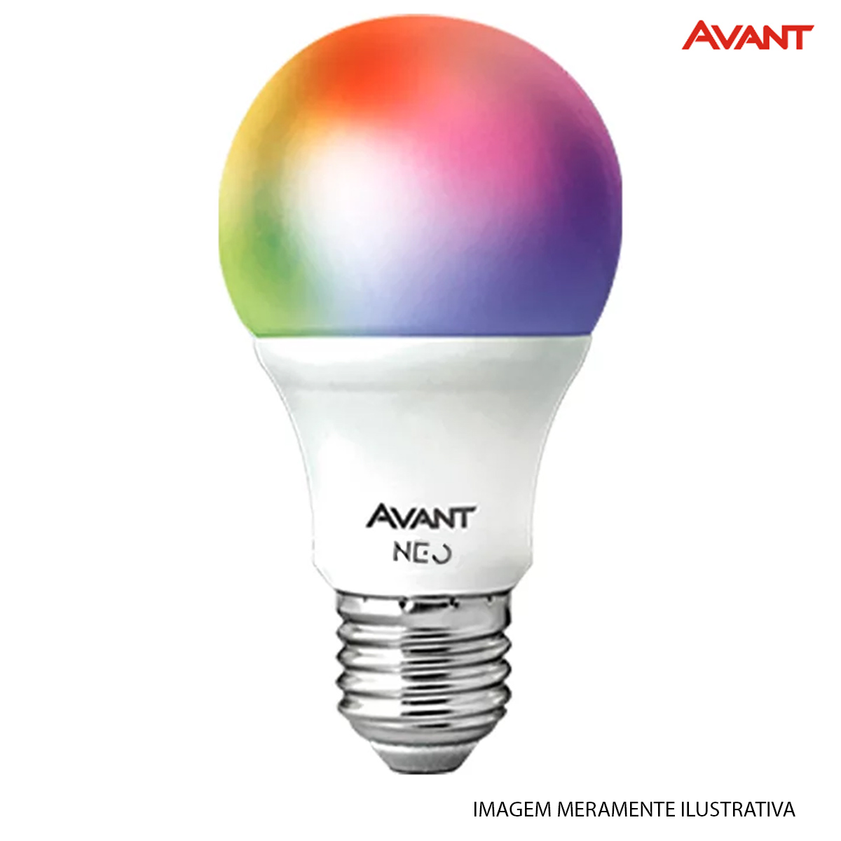 Lâmpada Led Inteligente Wifi P60 10W Bivolt E27 2700K-6500K/Rgb 810Lm 60x118mm Avant