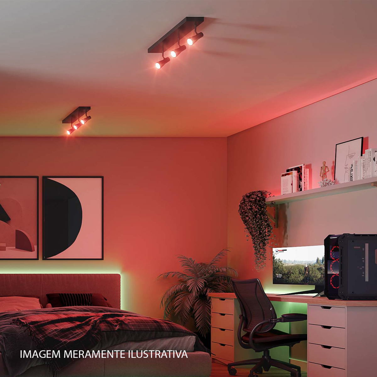 Lâmpada Led Inteligente Wifi P60 10W Bivolt E27 2700K-6500K/Rgb 810Lm 60x118mm Avant