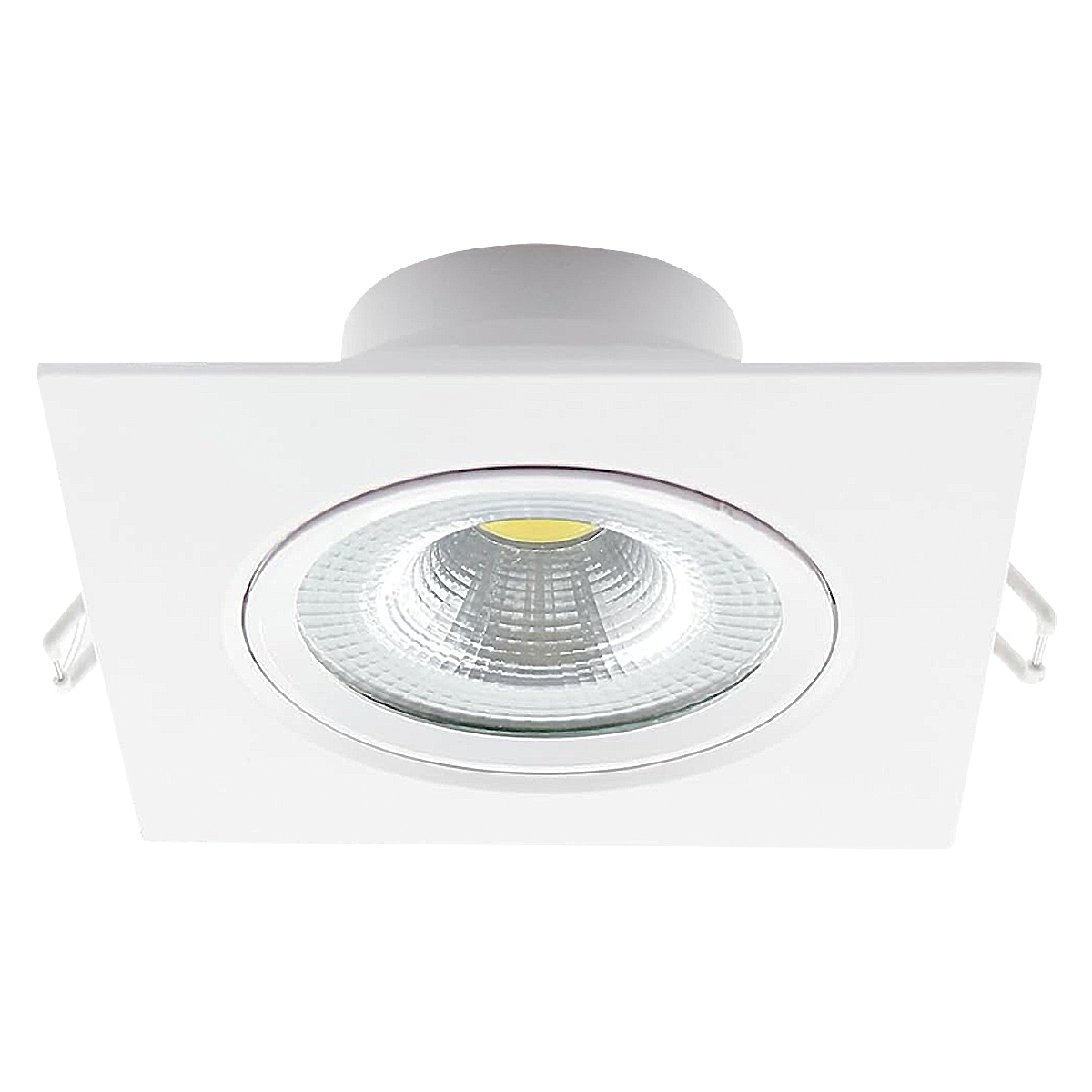 Luminária Spot Led Embutir Quadrado Branco 5W Bivolt 2700K-6500K/Rgb Luz Amarela/Neutra/Branca/Colorida 350Lm Difusor Policarbonato Avant