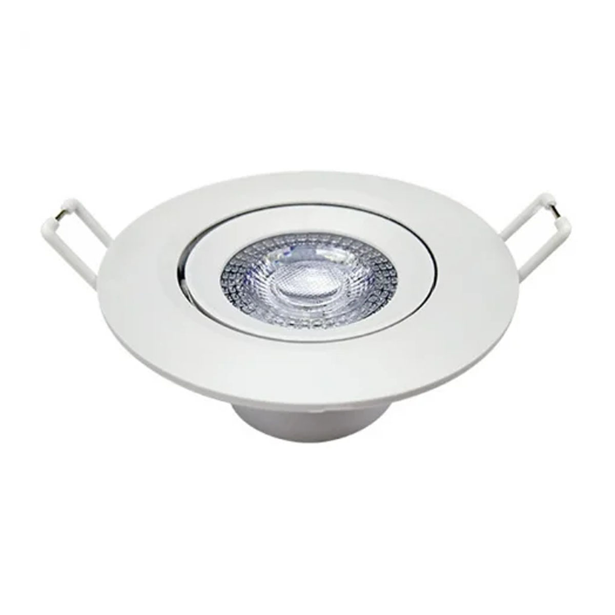 Luminária Spot Led Embutir Redondo Branco 5W Bivolt 2700K-6500K/Rgb Luz Amarela/Neutra/Branca/Color 350Lm Difusor Policarbonato Avant