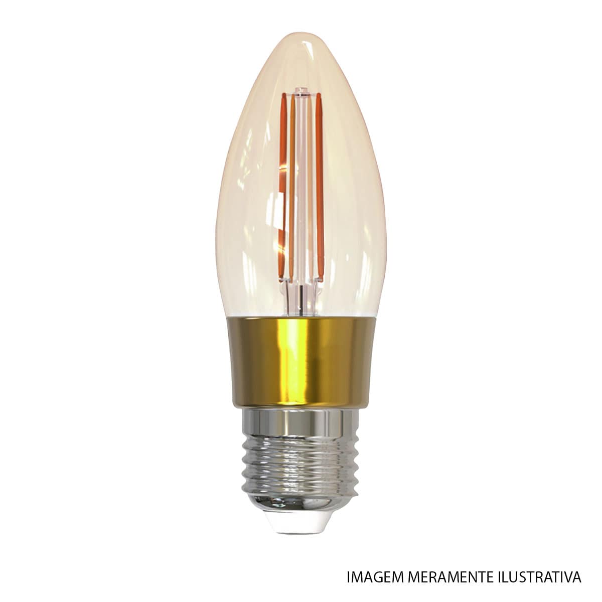 Lâmpada Led Vela 5W Bivolt E14 1800K-2700K Luz Amarela 400Lm Inteligente 25000H Neo Avant