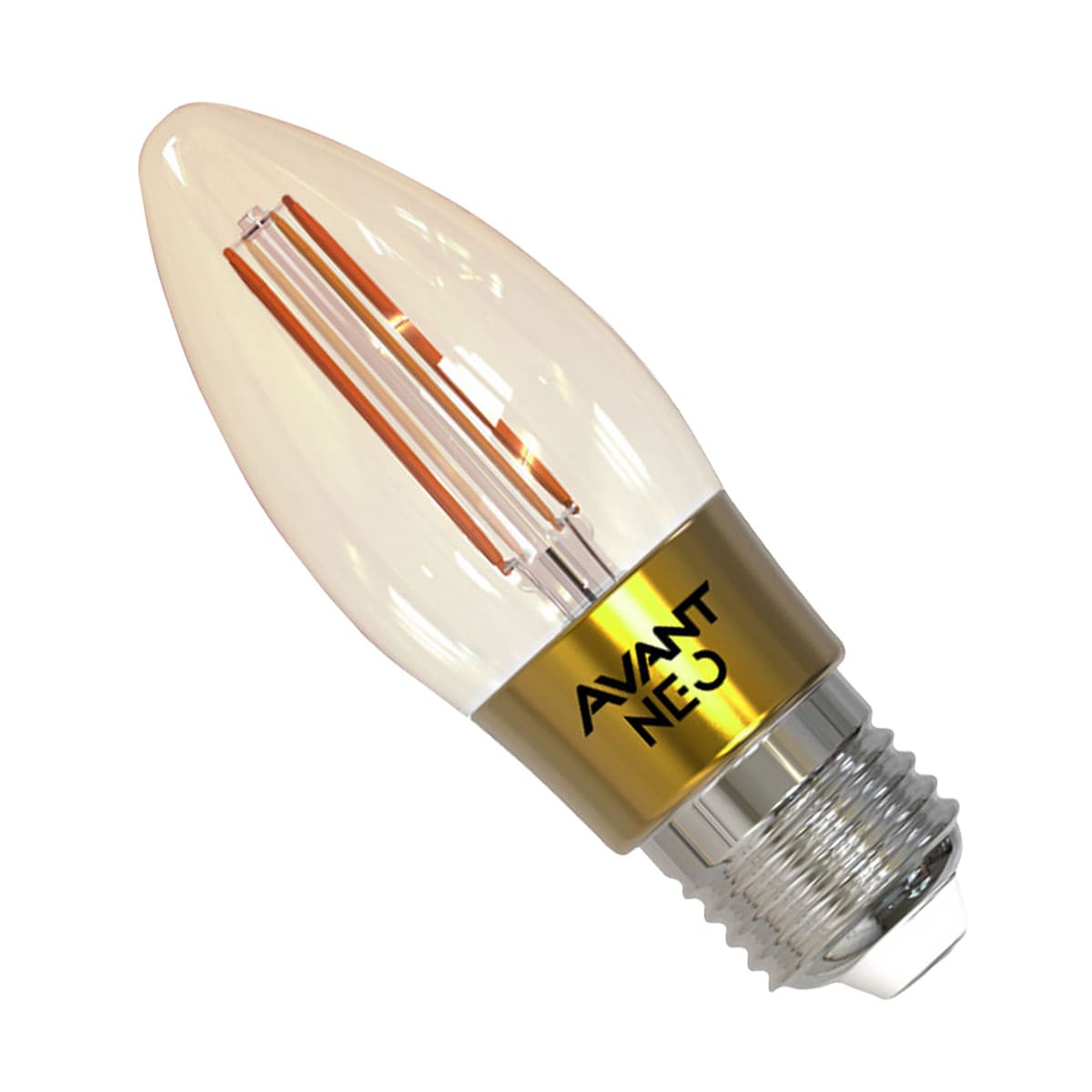 Lâmpada Led Vela 5W Bivolt E14 1800K-2700K Luz Amarela 400Lm Inteligente 25000H Neo Avant