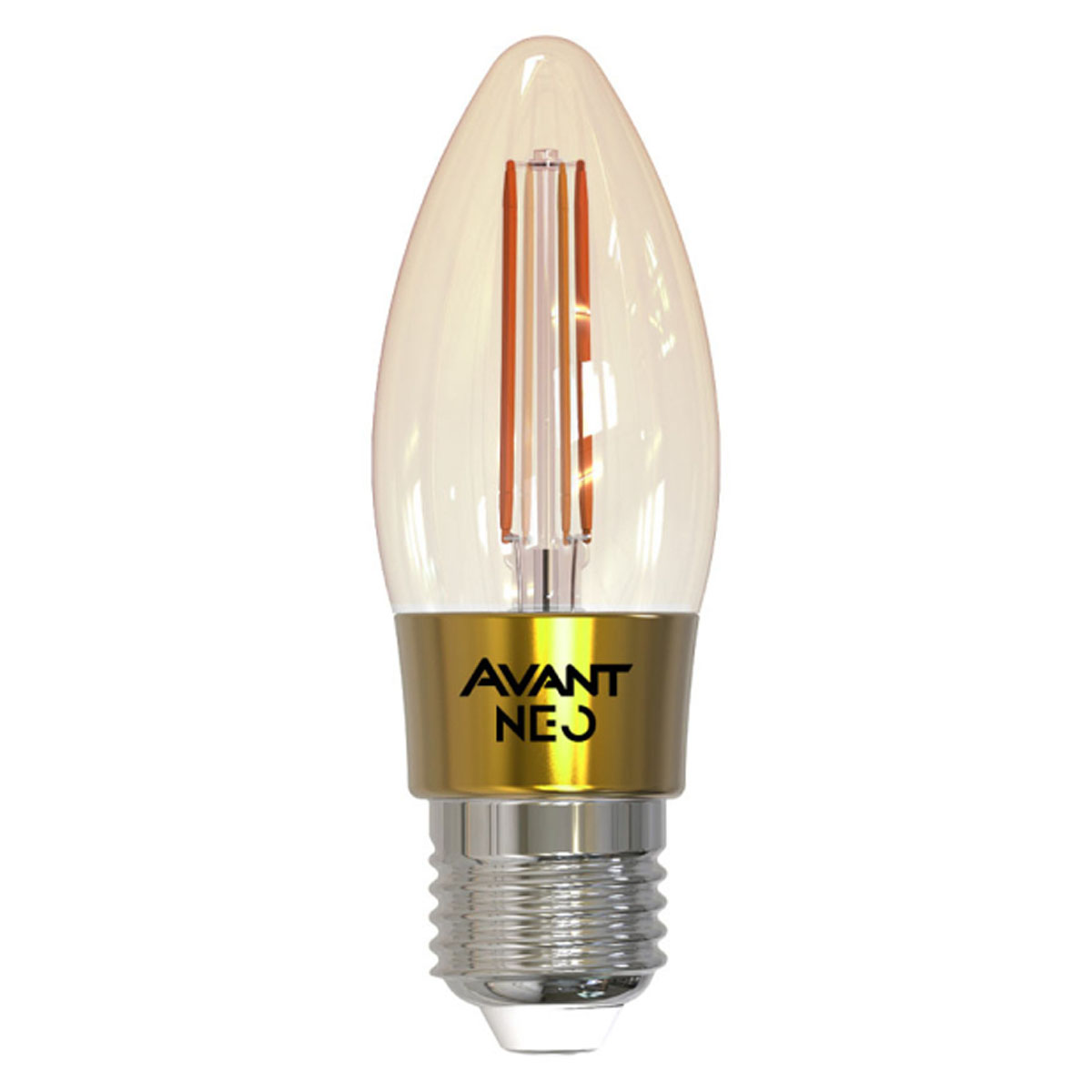 Lâmpada Led Vela 5W Bivolt E27 1800K-2700K Luz Amarela 400Lm Inteligente 110x35mm Avant