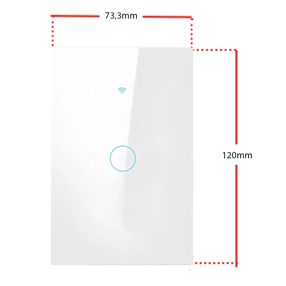 Interruptor Inteligente Smart Wifi Touch 1 Botão 10A Bivolt 4x2 Branco Neo Com Comando Voz Alexa/Google Avant