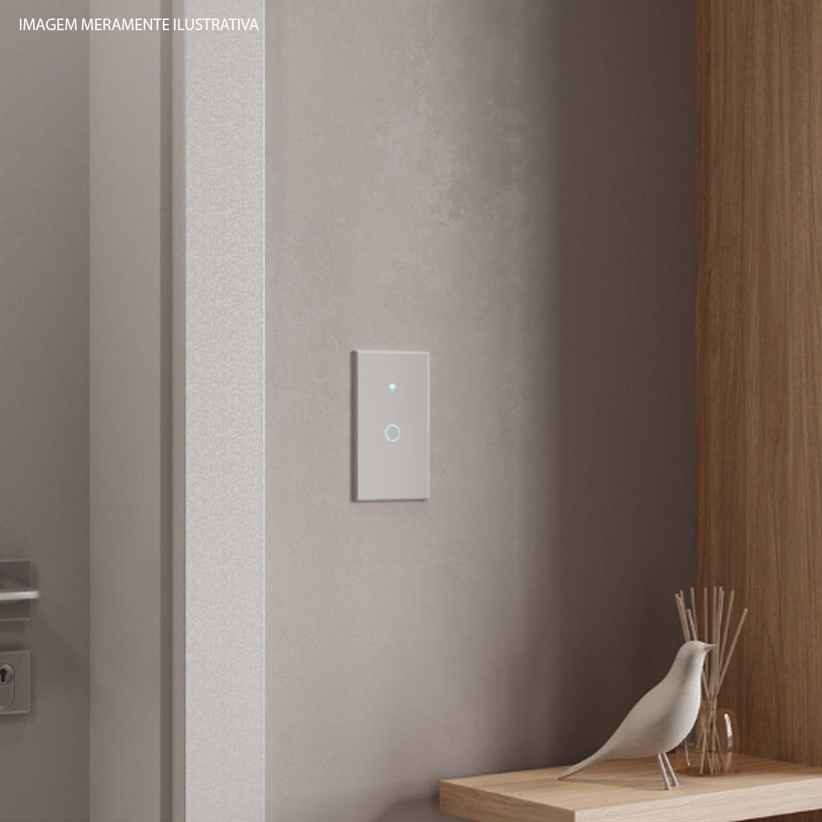 Interruptor Inteligente Smart Wifi Touch 1 Botão 10A Bivolt 4x2 Branco Neo Com Comando Voz Alexa/Google Avant