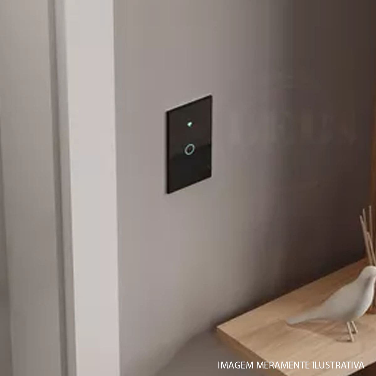 Interruptor Inteligente Smart Wifi Touch 1 Botão 10A Bivolt 4x2 Preto Neo Com Comando Voz Alexa/Google Avant