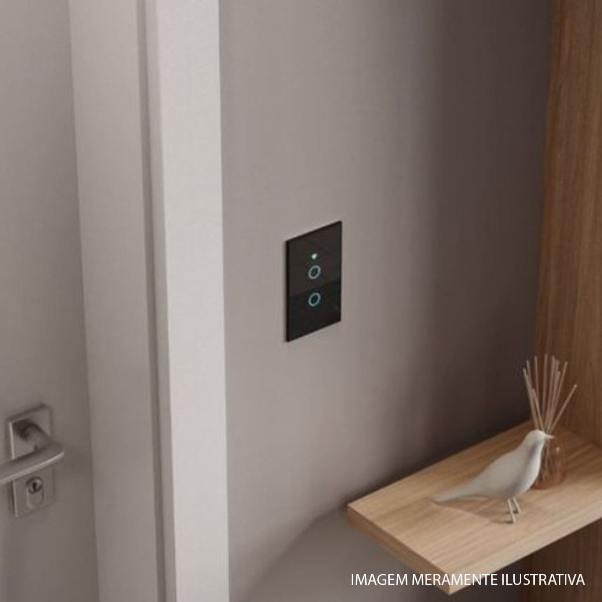 Interruptor Inteligente Smart Wifi Touch 2 Botões 10A Bivolt 4x2 Preto Neo Com Comando Voz Alexa/Google Avant