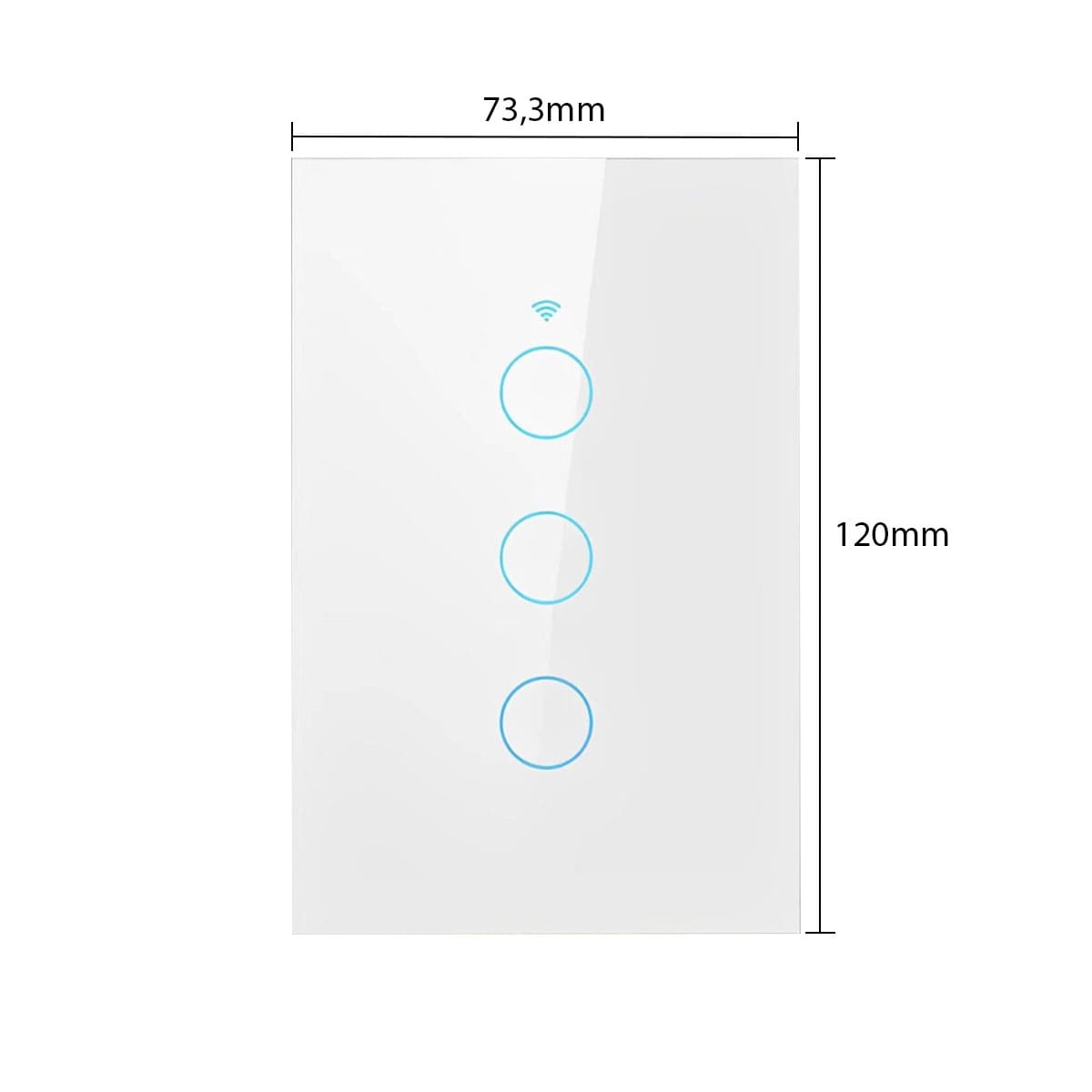 Interruptor Inteligente Smart Wifi Touch 3 Botões 10A Bivolt 4x2 Branco Neo Com Comando Voz Alexa/Google Avant