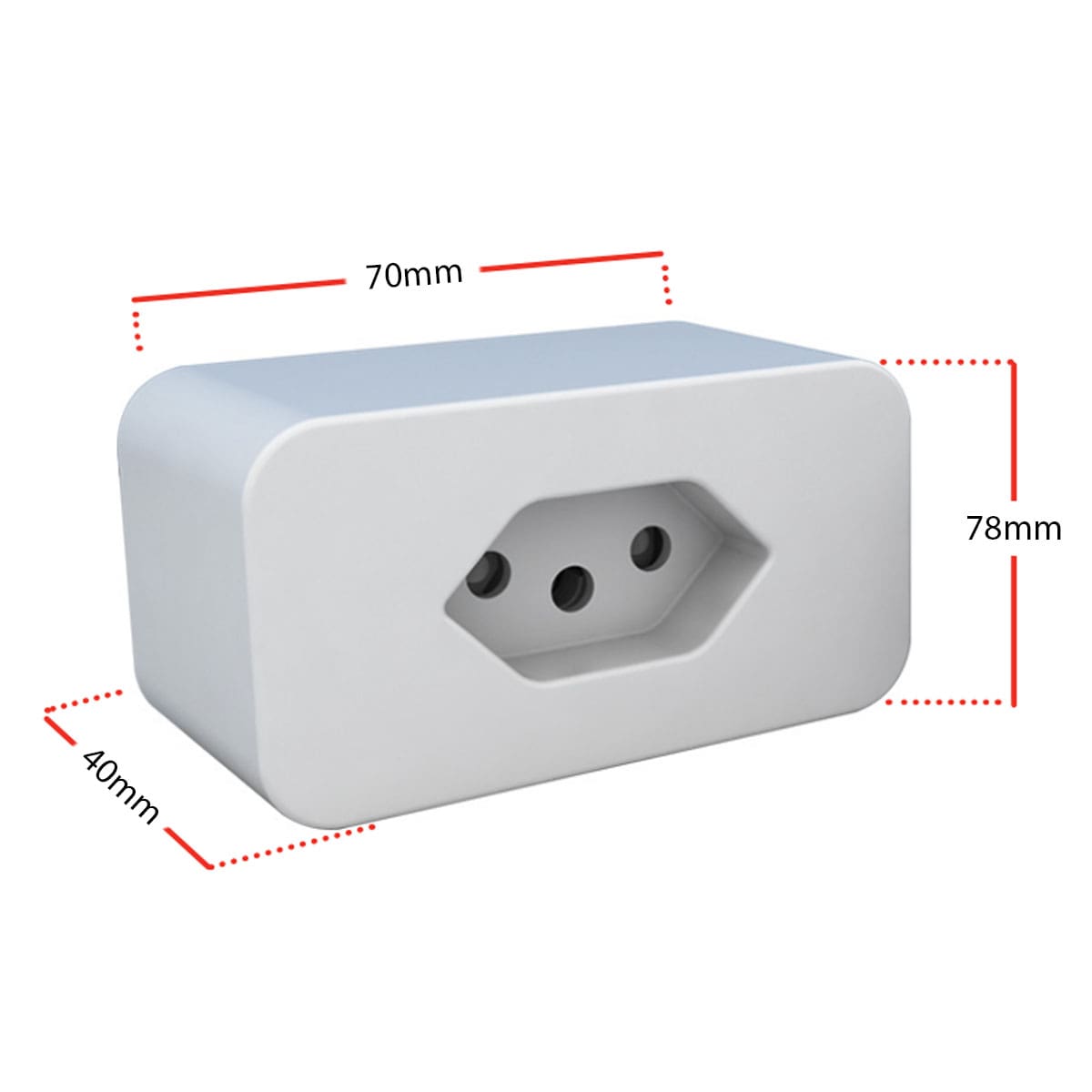 Tomada Inteligente Smart Wifi 2P+T Hexagonal 20A Bivolt Branco Neo Android/Ios Com Comando Voz Alexa/Google Avant