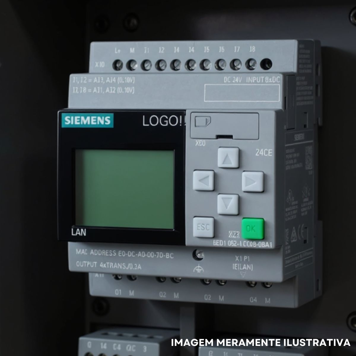 Controlador Clp Entrada/Saída Digital 8Ed/4Sd Ethernet 24Vca/Cc 24Rce Logo C/Display - Siemens