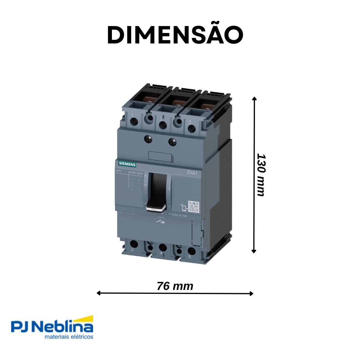 Disjuntor Caixa Moldada Tripolar 40A 16Ka 415V 50/60Hz - Siemens