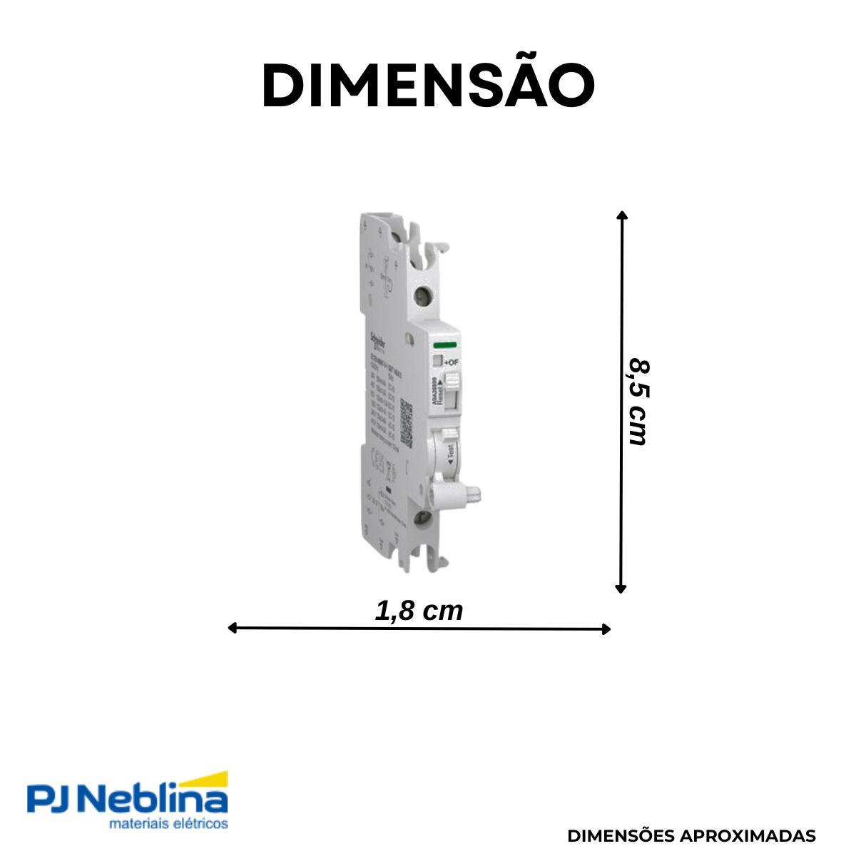 Contato Auxiliar Acti9 A9A Iof/Sd+Of 24-415Vca/24-130Vcc 2C/O 100Ma A 6A Conexão Sup/Inf - Schneider