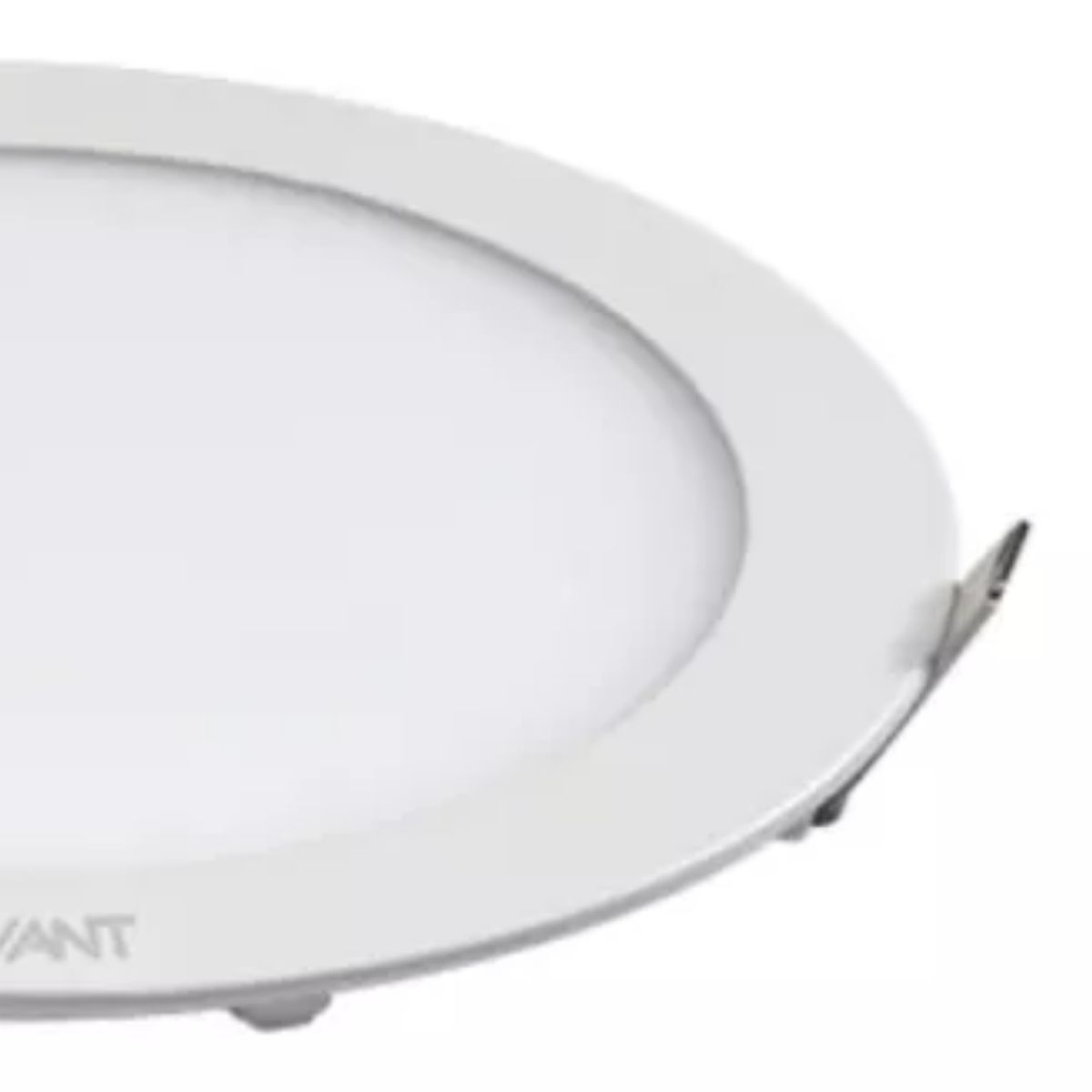 Luminária Painel Led Embutir Redondo Branca 6W Bivolt 3000K Branco Quente 360Lm Dif Policarbonato - Avant