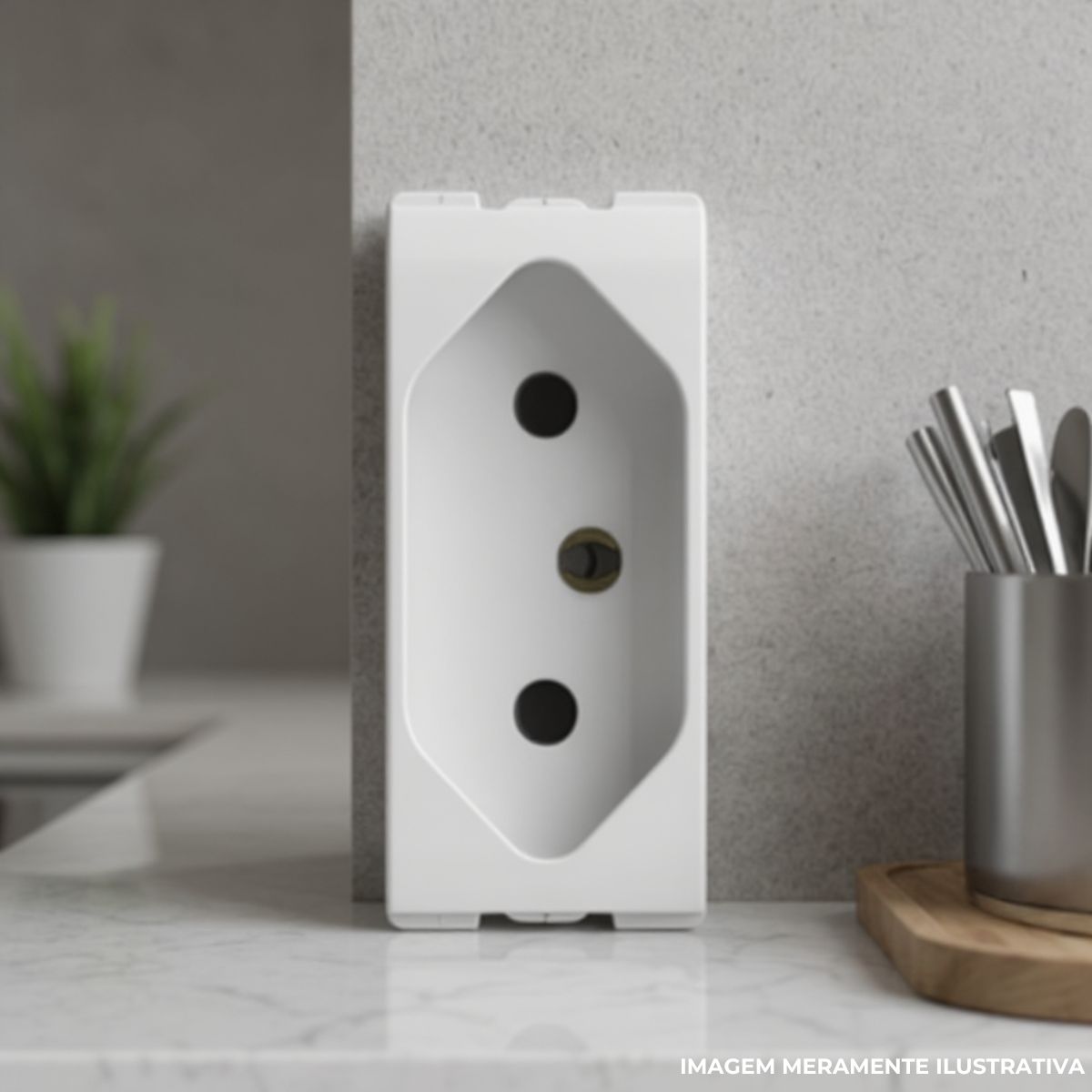 Modulo Tomada 2P+T 1 Modulo 10A 250V Branco Origen - Abb