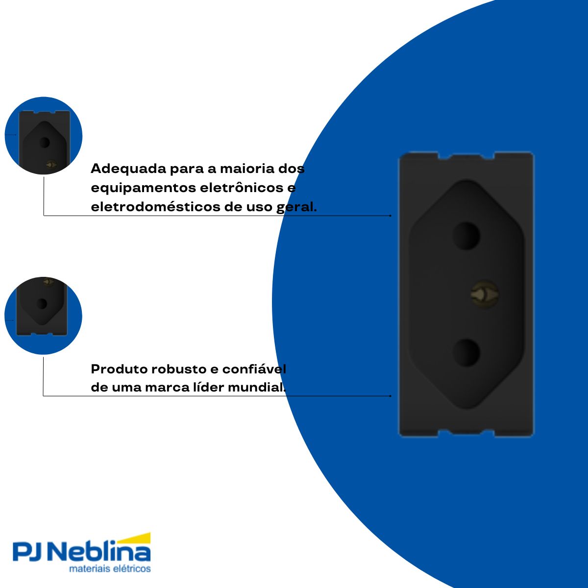 Modulo Tomada 2p+t 1 Mod 10a 250v Pt Origen