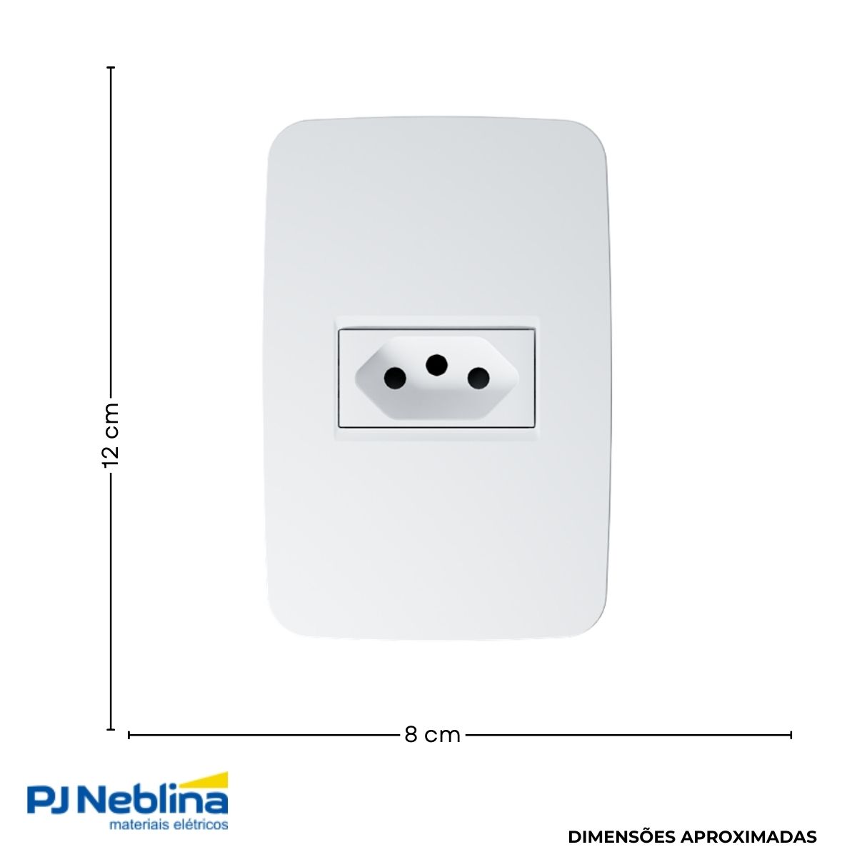 Conjunto 1 Tom 2p+t Horizontal 20a 250v C/placa 4x2 Bc Orige