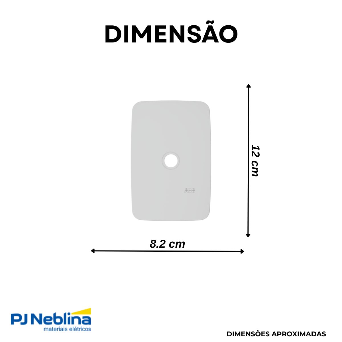 Placa Acabamento 4X2 Cega Branco Origen - Abb